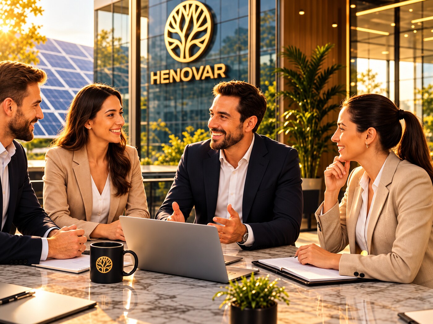 Empreendedores reunidos no ecossistema Henovar